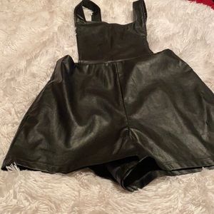 COPY - Express vegan leather short overalls. New with tags. No flaws